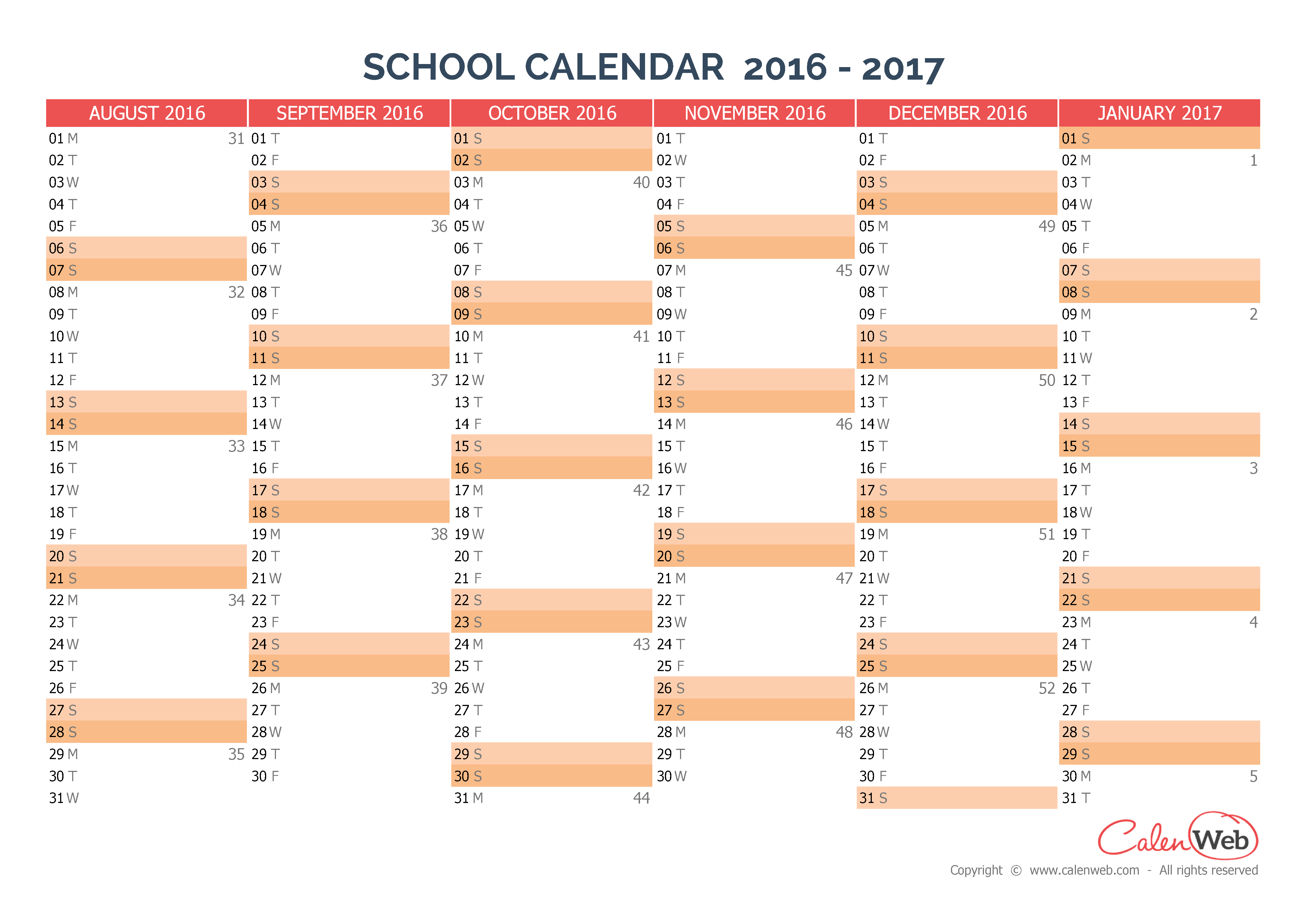 2016 2017 semiannual school calendar semiannual school school calendar format