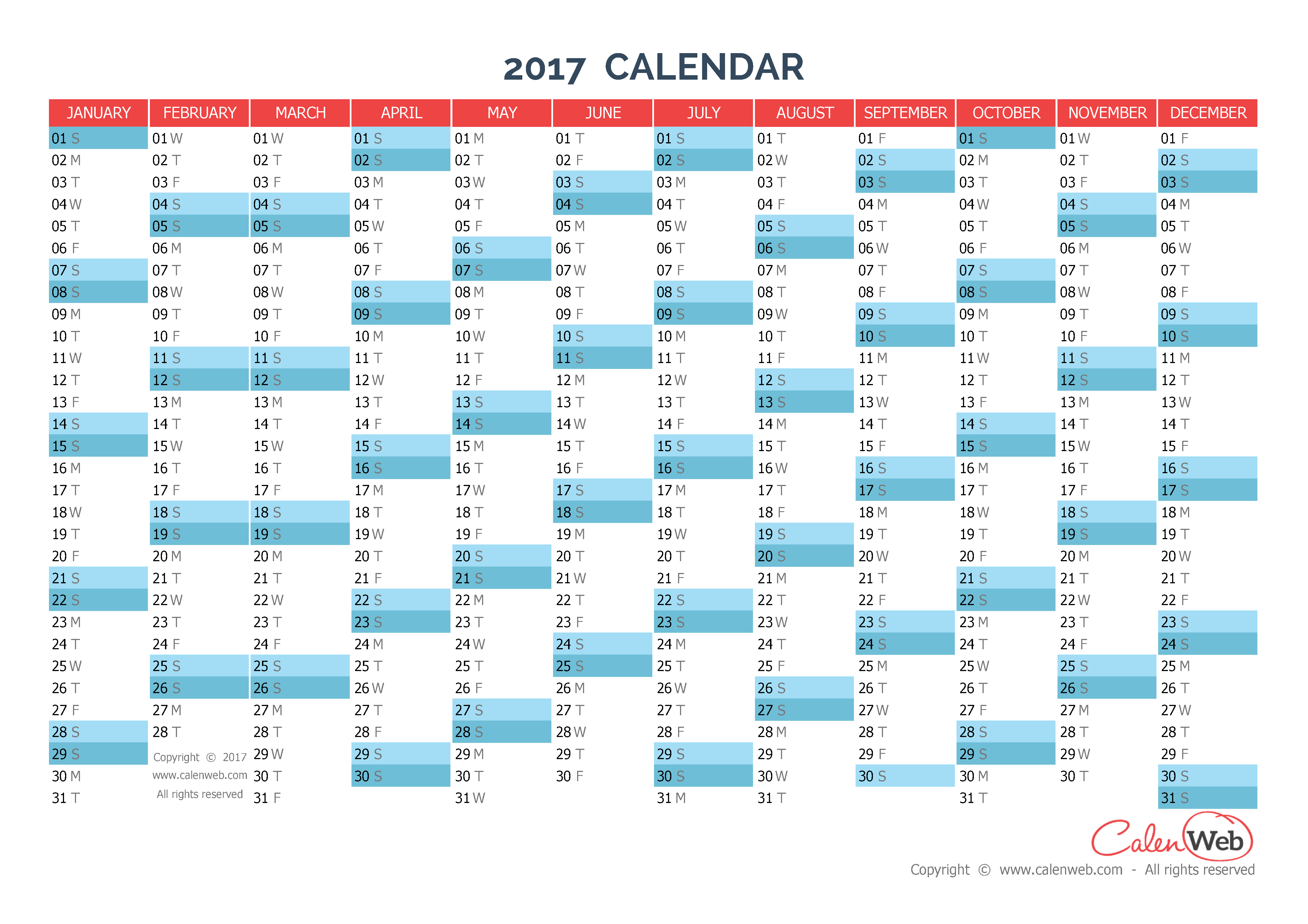 calender yearly