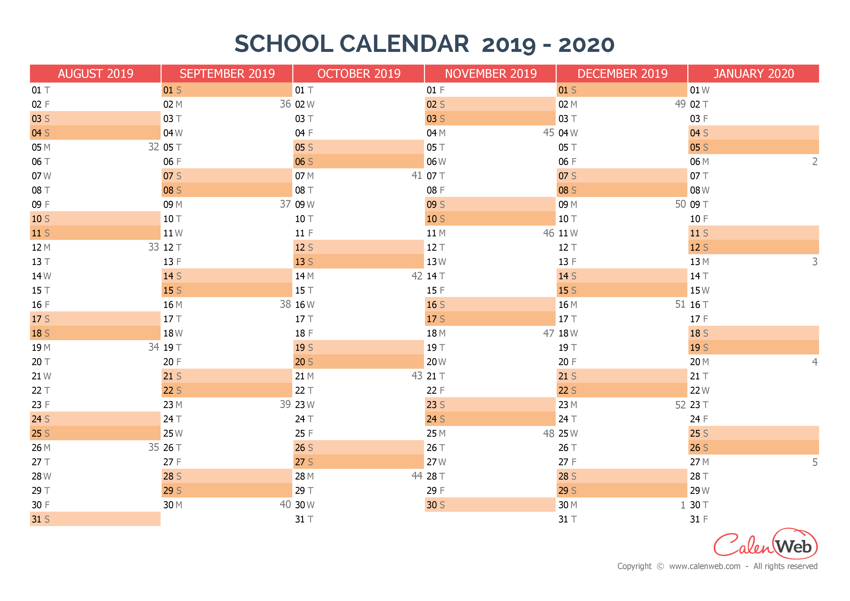 2019 2020 semiannual school calendar semiannual school school calendar format