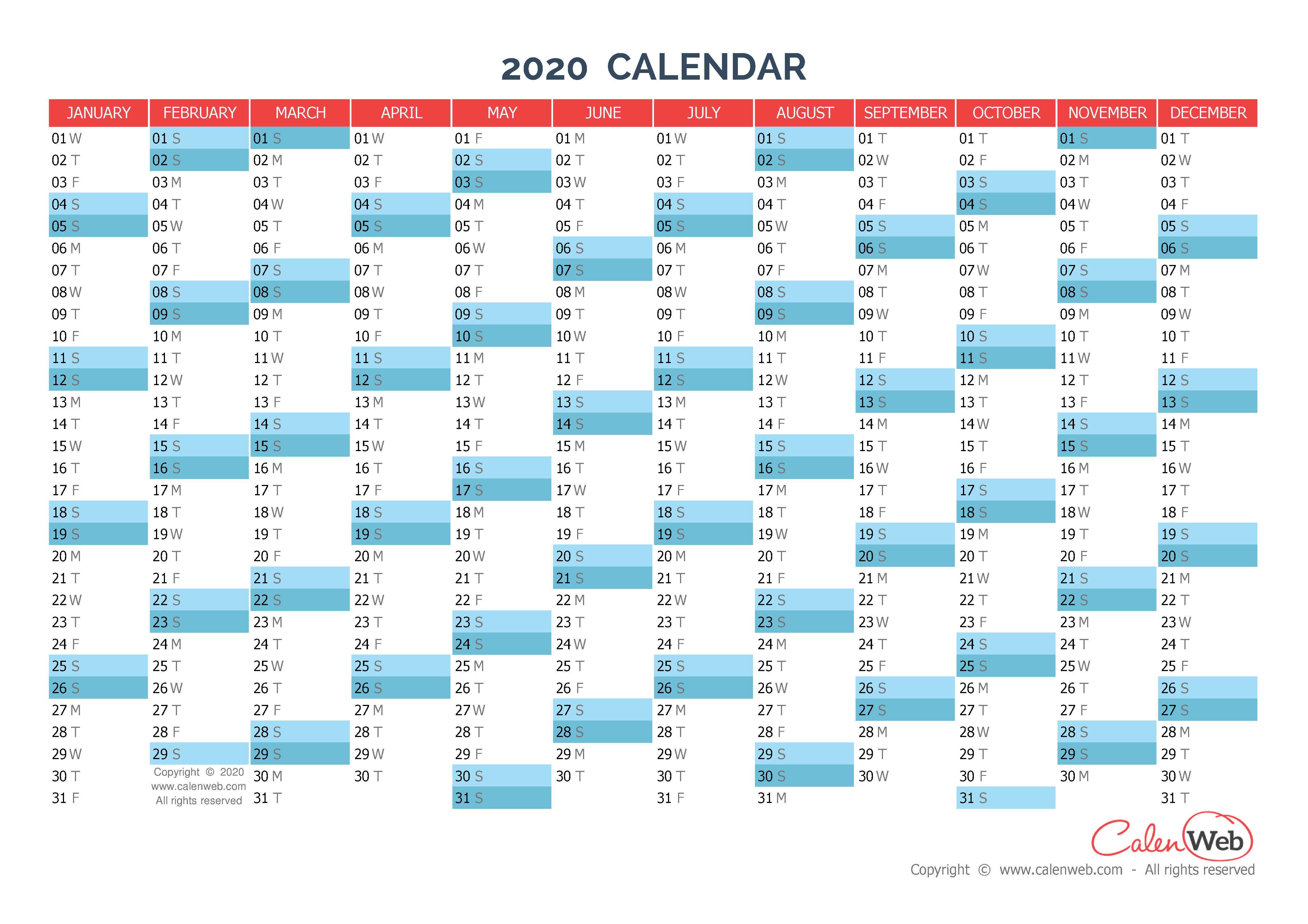 pop kalender 2020