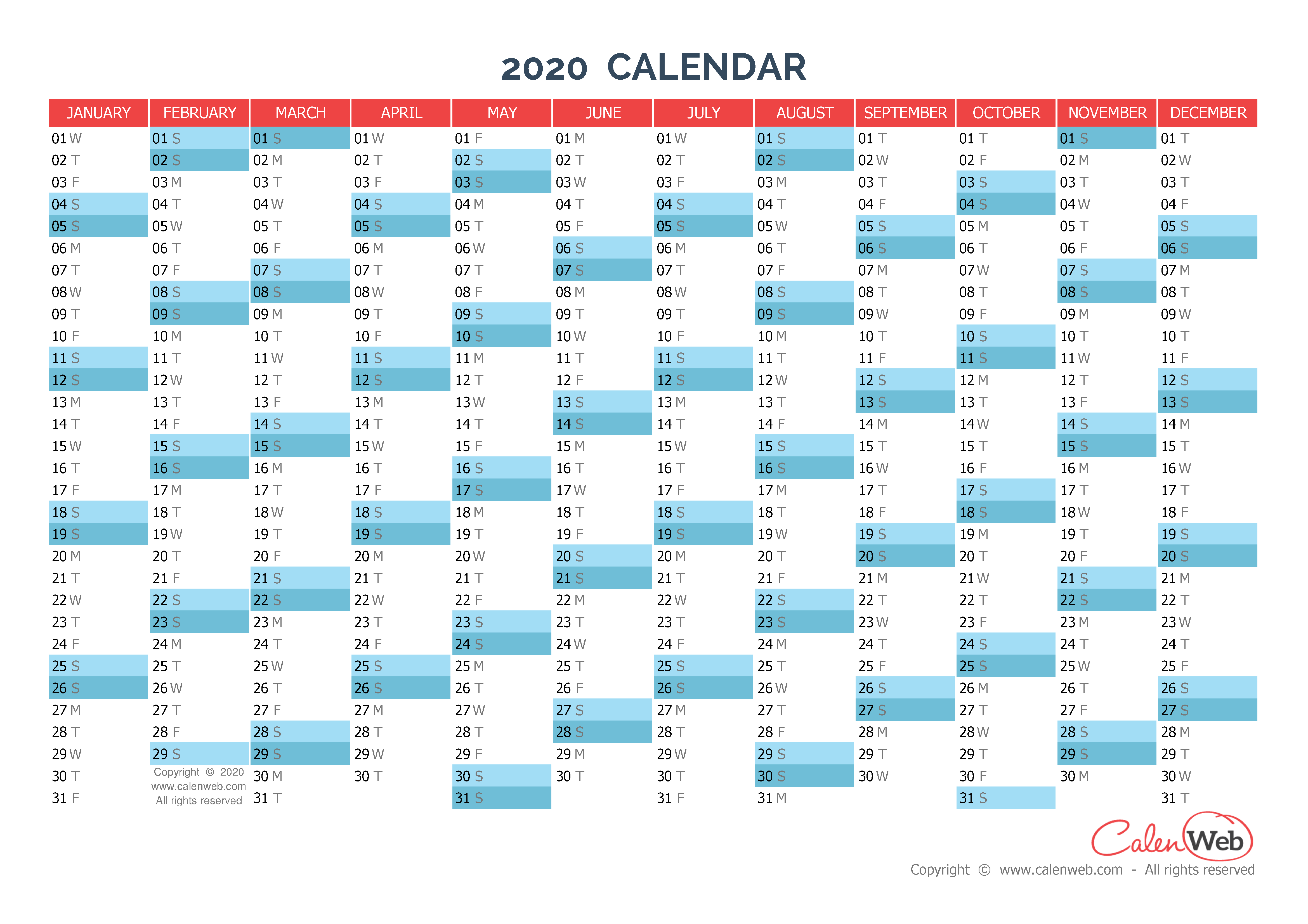 calender yearly