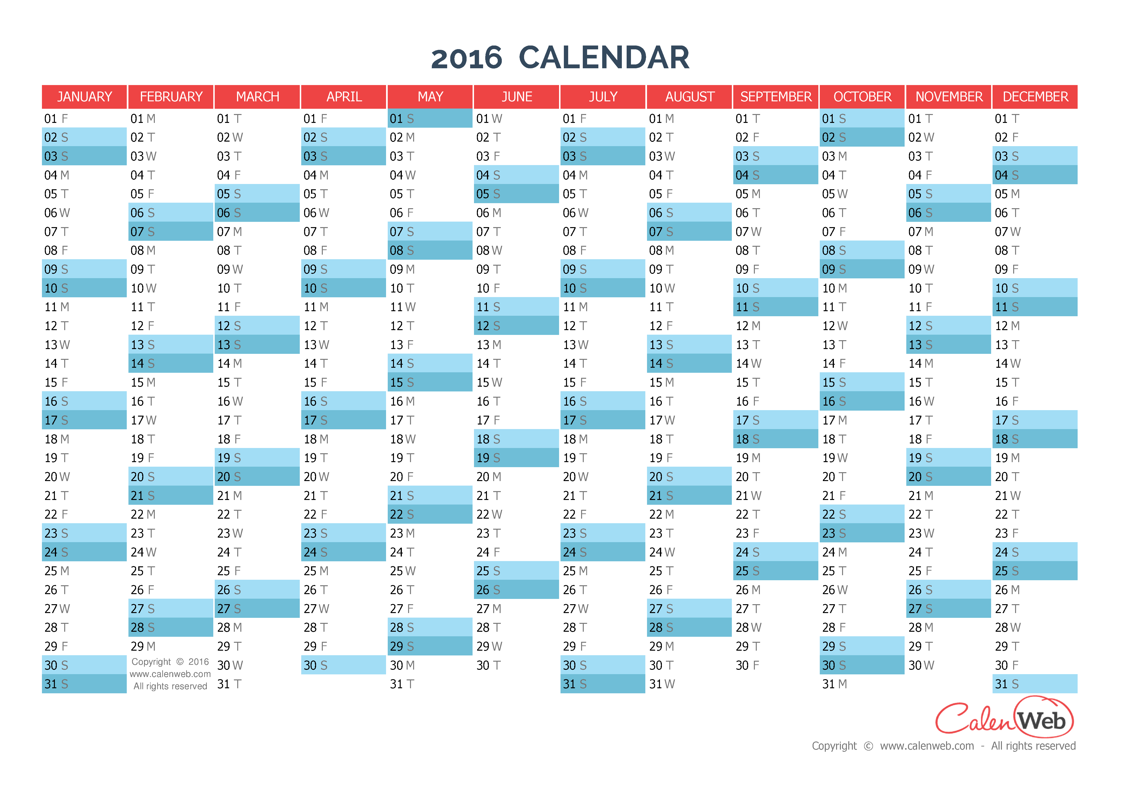annual calendar