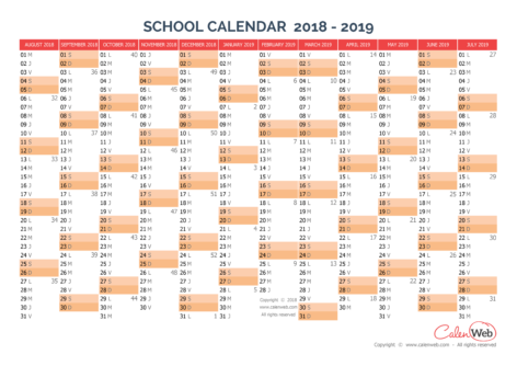 18 19 Yearly School Calendar Annual School Calendar Calenweb Com 18 19 Yearly School Calendar Annual School Calendar Calenweb Com
